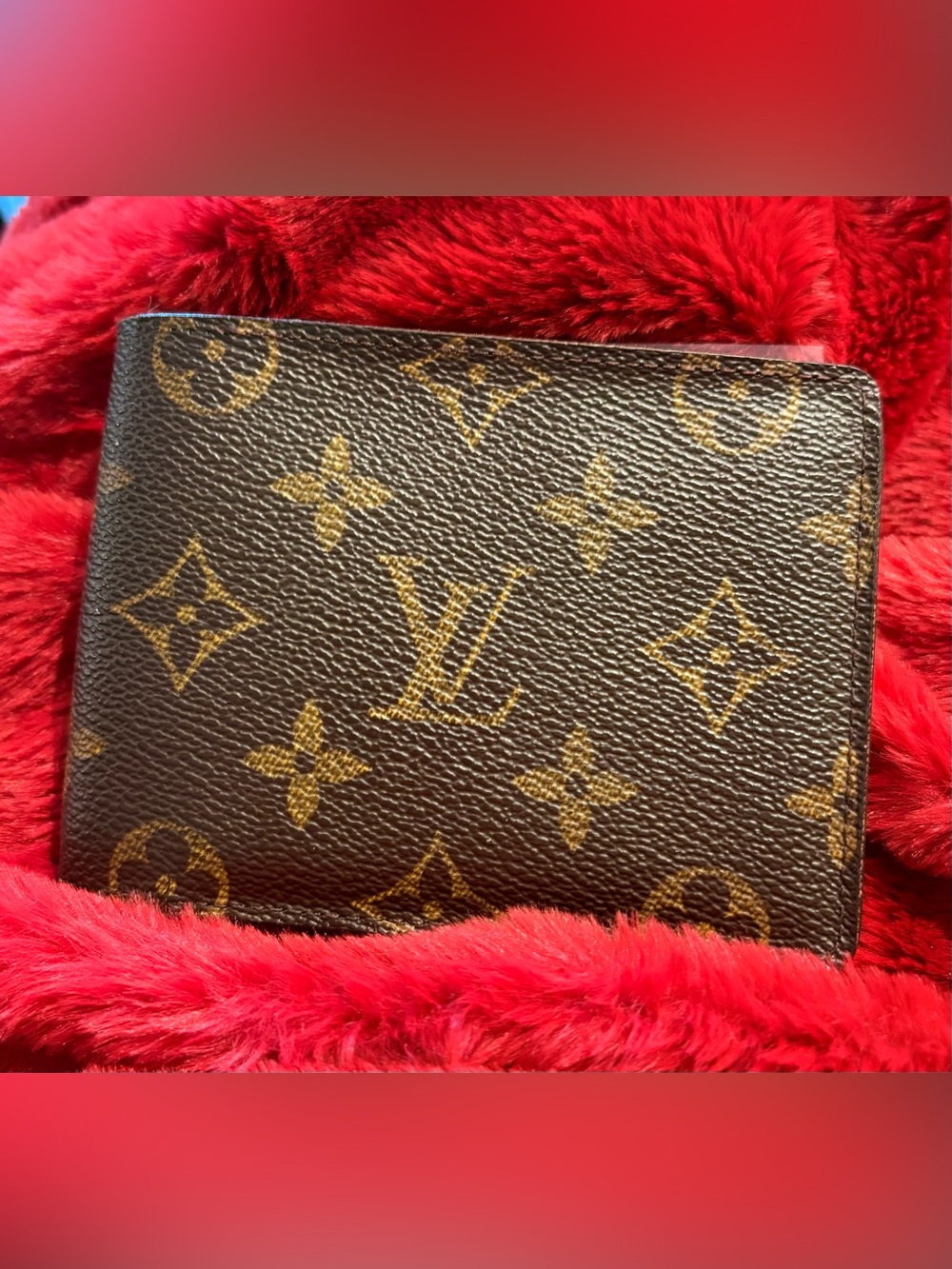 Louis Vuitton Brown & Gold Monogram unisex wallet